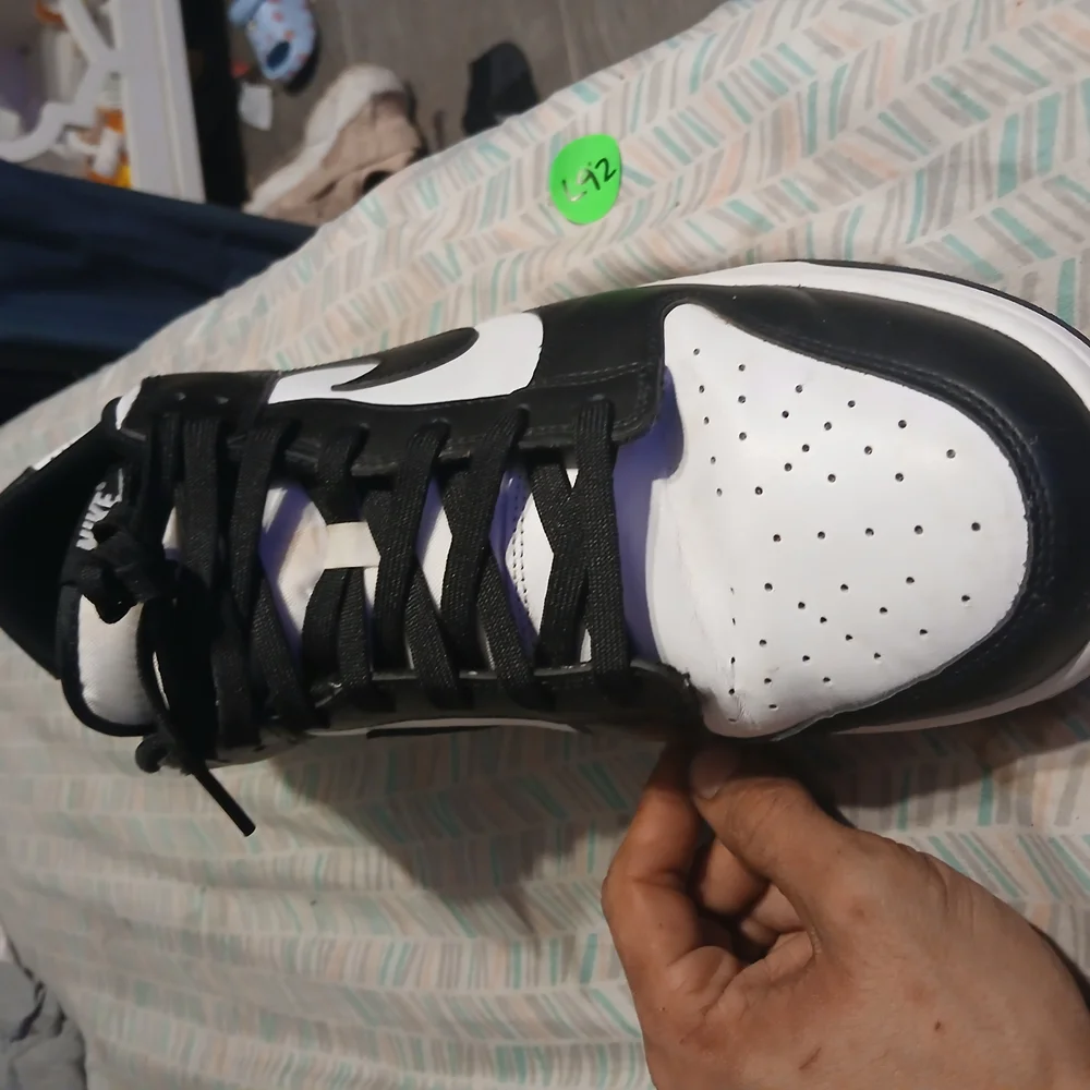 Nike Panda Dunk Lows Men's Black and White Sneakers Size 13M - Picture 10 of 14